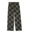 Burberry Check Silk Pyjama Trousers In Brown