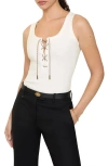 Burberry Adjustable-drawcord Tank Top In White