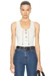 Burberry Adjustable-drawcord Tank Top In White