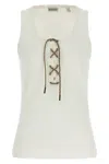 Burberry Adjustable-drawcord Tank Top In White