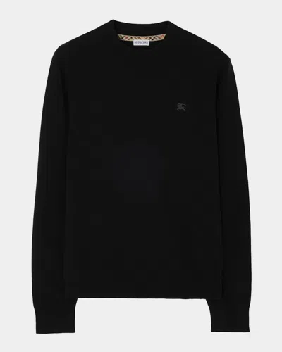 Burberry Clifford Logo Cashmere-blend Sweater In Black