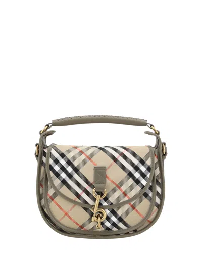 Burberry Small Handbag With Adjustable Strap And Check Pattern In Multicolor