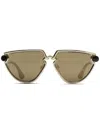 Burberry Clip Sunglasses In Gold
