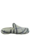 Burberry Checked-lining Stingray Rubber Clogs In Green