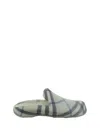 Burberry Checked-lining Stingray Rubber Clogs In Lichen Ip Check