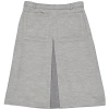 BURBERRY BURBERRY CLOUD GREY TECHNICAL WOOL JERSEY BOX-PLEAT DETAIL A-LINE SKIRT