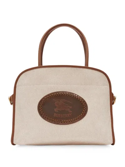 Burberry Clovelly Zip Tote In Brown
