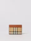 Burberry Archive Beige Check-print Faux-leather Card Holder In Neutral