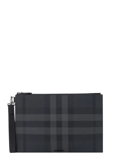 Burberry Edin Brt Pouch In Charcoal