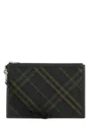 Burberry Checkered Pattern Clutch Bag In Multi