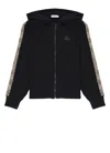 Burberry Black Hoodie With Equestrian Knight Motif On The Front In Cotton Boy In Black