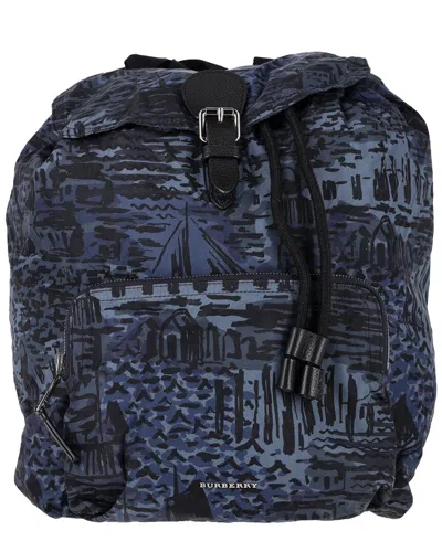 Pre-owned Burberry Coastal Print Rucksack Backpack (authentic Pre-loved)