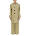Burberry Cotton Trench Coat With Oversized Sleeves And
