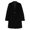 Burberry Single-breasted Wool Coat In Black