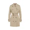 Burberry Honey Beige Trench Kensington Coat In Beige