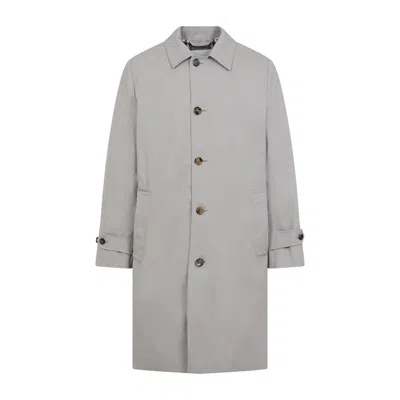 Burberry Classic Straight-cut Trench Coat With Button-up Front In Grey