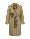 Burberry Breasted Reversible Coat In Beige