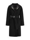 Burberry Mid-length Reversible Wool Car Coat In Black