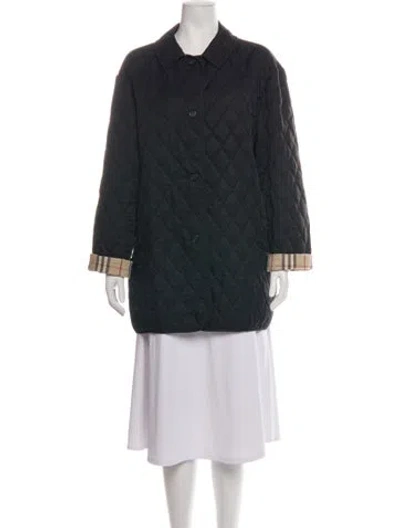 Pre-owned Burberry Coat In Black