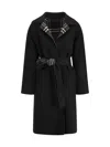 Burberry Mid-length Reversible Wool Car Coat In Black