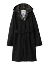 Burberry Mid-length Reversible Wool Car Coat In Black