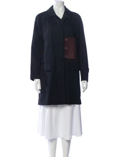 Pre-owned Burberry Coat In Blue
