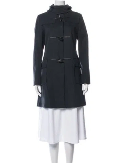Pre-owned Burberry Coat In Blue/grey