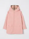 Burberry Reversible Checked Coat In Pink