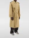Burberry Mens Spelt Double-breasted Cotton Trench Coat In Beige