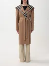 Burberry Wool Wrap Coat In Beige