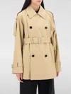 Burberry Short Trench Coat With Double-breasted Closure In Beige