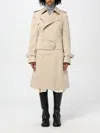 Burberry Mid-length Belted Trench Coat In Beige