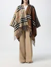 Burberry Wool And Cashmere Cape In Brown