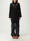 Burberry Coat  Woman Color Black In Black