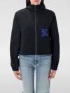 Burberry Graphic Print Hooded Jacket In Black