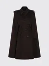 Burberry Black Bellemont Coat In Black