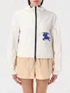 Burberry Cropped Nylon Jacket In Weiss