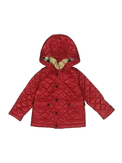 Pre-owned Burberry Kids' Coat In Red