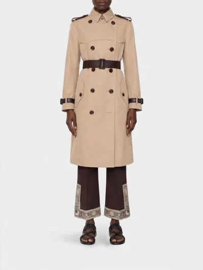 Burberry Jacket Woman Color Beige In Gold