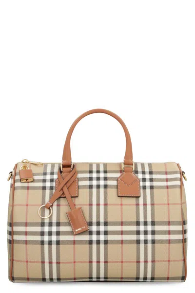 Burberry Coated Canvas Medium Bowling Bag In Multicolor