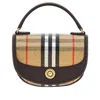 Burberry Coated Canvas Mini 'highlands' Bag In Brown