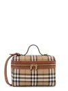 Burberry Coated Canvas Vanity Check Crossbody Bag With Check Motif In Multi