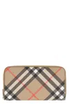Burberry Continental Large Wallet In Check Beige Men In Beige