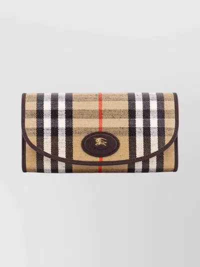 Burberry Coated Canvas Wallet Rectangular Shape