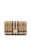BURBERRY COATED CANVAS WALLET WITH CHECK MOTIF