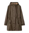 Burberry Waist Drawstring Hooded Long Length In Brown