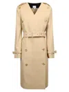 Burberry Womens Soft Fawn V-neck Cashmere-wool Blend Trench Coat 6