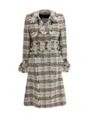 Burberry Check Bouclé Coat In Multi