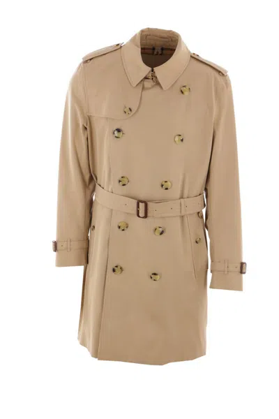 Burberry Coats In Brown