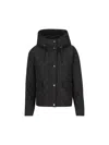 Burberry Quilted Nylon Cropped Jacket In Black
